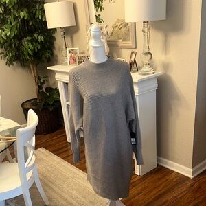 Black Tape Gray Crew Neck Sweater dress